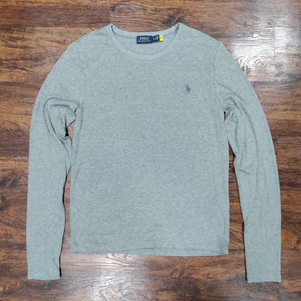 Polo Ralph Lauren Super Light Ribbed Waffle Utility Base Layer Top Gray XL - Picture 2 of 10